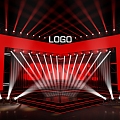 Stage Design Stage Red Cool Music Festival Wang Laoji Press Conference Dinner Award Party 3d model