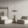 Leisure sofa combination 3d model
