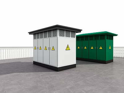 Outdoor Power Distribution Room Box Type Power Distribution Room Power Distribution Room Outdoor Transformer Power Distribution Room Outdoor Electric Box Outdoor Transformer Room Electric Box 3d model
