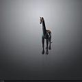 Colorful Fantasy Character Design Featuring Giraffe Like Creature With Vibrant Purple Blue And Orange Hues