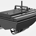 Black Modern Water Vehicle With Streamlined Design Metal Grab Bar Front Lights And Antenna
