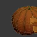 Orange Halloween Jack o Lantern With Carved Face And Spooky Features