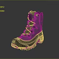 Gray And White Hiking Boots With High Top Design And Non Slip Rubber Soles