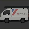 minibus minibus minivan driverless bus bus school bus van box car 3d model