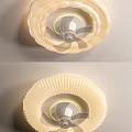 Sleek Beige Air Cooler Fan With Retractable Corrugated Structure And Circular Blades