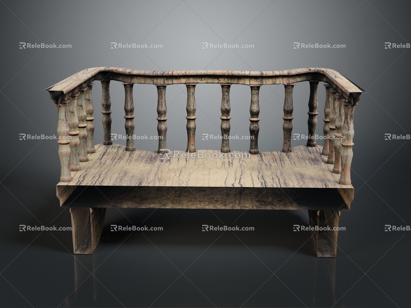 Balustrade Fence Balcony European Balcony Roman Balcony Outdoor Items Realistic 3d model