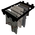 Modern trouser rack drawable trouser rack 3d model