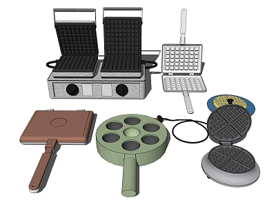 Modern Waffle Pot 3d model