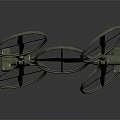 Modern Dual Rotor Drone With Green Blades And Lightweight Body For Aerial Tasks