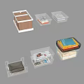Transparent Storage Boxes For Organizing Various Household Supplies And Small Items 3d model