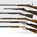 Shotgun Retro Firearms Long Range Weapon 3d model