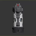 Mechanical Weapon Device With Metal Structure Red Component And Multiple Holes