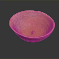 Handcrafted Clay Bowl Sculpture With Natural Surface Texture And Central Carved Pattern