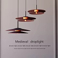 Medieval Droplight Design With Annular Amber Ambient Light For Interior Decor 3d model