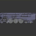 vintage train steam train train carriage locomotive head steam car carriage train vehicle 3d model