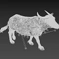 Buffalo 3D Model With Realistic Horn Details And Textured Skin Appearance