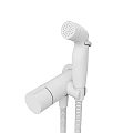 Black Handheld Shower Faucet With Flexible Hose And Modern Design