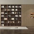 Modern bookcase 3d model