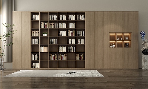 Modern bookcase 3d model