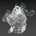 Armored Parrot Wearing Medieval Armor With Cloak And Helmet Fantasy Design
