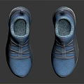 Blue Casual Sports Shoes With Light Blue Cross Laces White Sole And Speckled Upper Design
