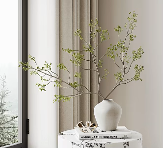 Modern Vase Flower Art 3d model