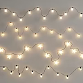Warm White Decorative Lights With Star Shaped Bulbs Hanging For Home Decoration