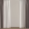 Modern Double Layer Curtains With Gray Blackout And White Sheer For Home Window Decor