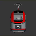 Modern Sleek Red And Silver Train With Streamlined Front And Multiple Carriages