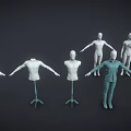 Male Model suit Men'suit Men's Model Hanger Male Model Window Model 3d model