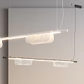 Modern Textured Glass Chandelier With Hanging Pendant Lights For Interior Design