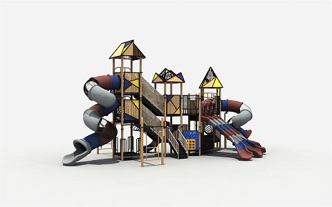 Modern slide amusement products 3d model