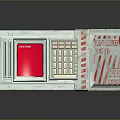 Open Computer Case Design Featuring Green Components Pink Panel And Red Labels