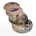 Stylish Round Rugs Featuring Multiple Abstract Patterns And Vibrant Colors For Home Decor
