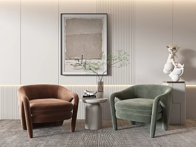 Modern leisure sofa combination leisure chair 3d model