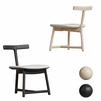 Modern Middle Ancient Dining Chair Single Chair 3d model