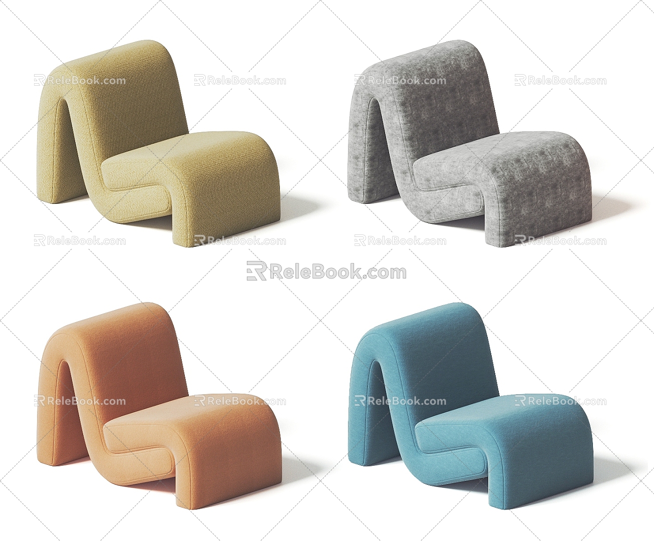 single person sofa leisure sofa sofa chair 3d model