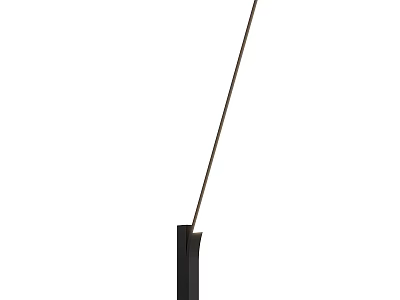 Modern Wall Lamp With Sleek Thin Arm And Black Metal Base For Home Decor 3d model