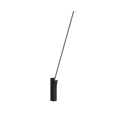 Modern Wall Lamp With Sleek Thin Arm And Black Metal Base For Home Decor 3d model