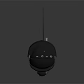 Futuristic Mechanical Robot Character With Spherical Body Antenna And Blue Sensors