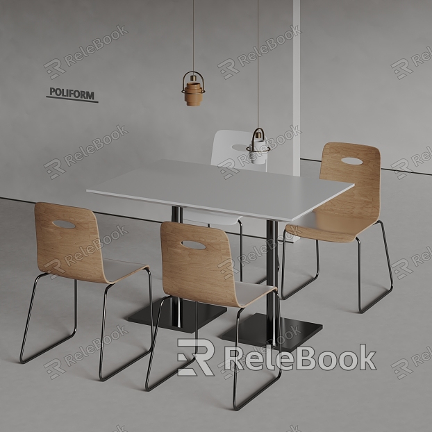 Modern Porro Voyage Dining Table and Chair Table and Chair Combination Simple Dining Table and Chair Decorations model