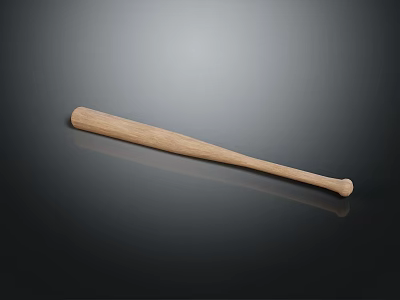 Wooden Rolling Pin For Home Baking With Smooth Surface And Natural Grain 3d model