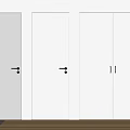 Modern Invisible Door Frameless Invisible Door 3d model
