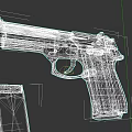 Black Semi Automatic Handgun With Magazine And Bullet On Dark Background