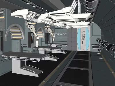 Modern operating room therapeutic instrument medical equipment oxygen cylinder sickbed laboratory laboratory operating room traffic light dentist color ultrasound 3d model