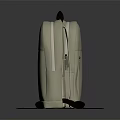 Light Beige Leather Backpacks With Front Zip Pocket And Mesh Back Panel Design 3d model