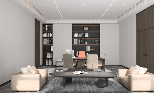 Modern Office Chairman's Office 3d model