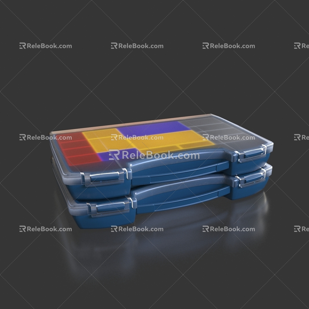 Tool classification storage box color parts box box box toolbox 3d model