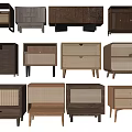 Various Designed Console Tables And Side Cabinets With Wooden And Rattan Elements For Home Entryway