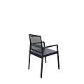 Modern Black Dining Chair With Metal Frame And Mesh Back Design 3d model